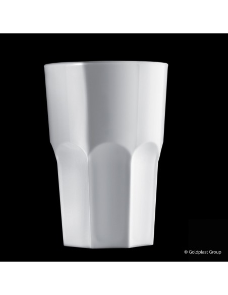 GOLDPLAST WHITE GRANITY GLÄSER 425 CC POLYCARBONAT ART. 2763-11-2