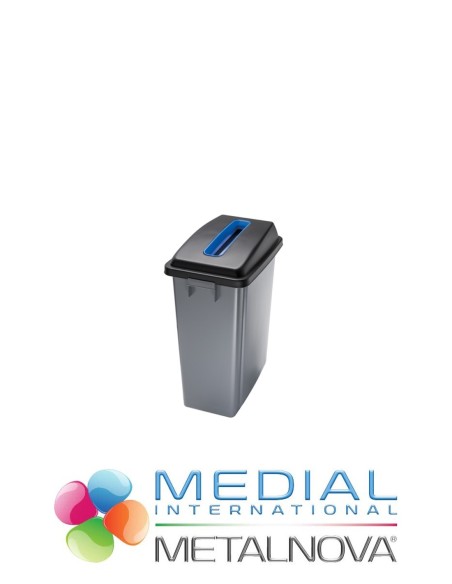 Medial Metalnova Wastepaper Office avec couverture supérieure Blue Art. 114205