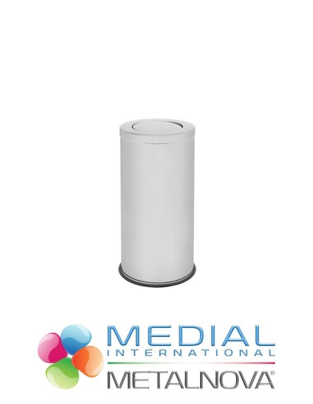 Medial Metalnova Basculino Papierkorb aus Edelstahl, 36 Liter, Art. 106081