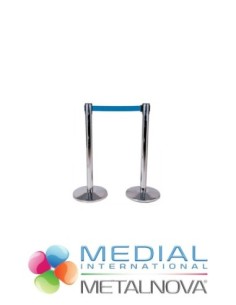 Medial Metalnova Colonne In Acciaio Inox Nastro Blu Art. 103350
