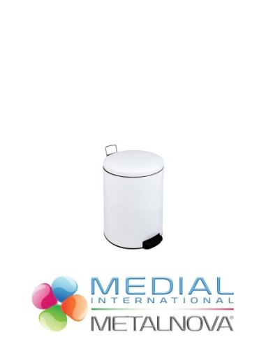 Medial Metalnova Dustbin Pap 5 Lt White Art. 112056