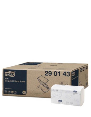 TORK SERVIETTES PLIÉES « V » H3 SOFT 2V PCS. 15X250 290143