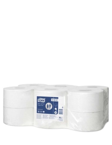 TORK TOILETTENPAPIER MINI JUMBO PURE TORK T2 130 MT STK. 12 120207