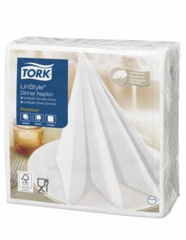 TORK SERVIETTEN 39X39 LINSTYLE WEISS 50 STÜCK 478711