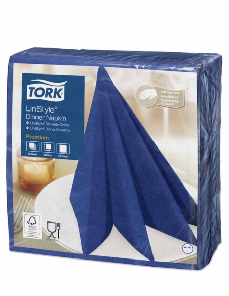 TORK NAPKINS 39X39 LINSTYLE MIDNIGHT BLUE PCS. 50  478856