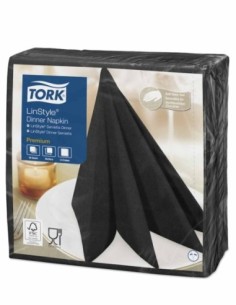 TORK SERVIETTEN 39X39 LINSTYLE SCHWARZ 50 STÜCK 478726