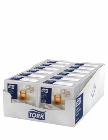PLATEAU DE COUVERTS TORK SERVIETTE DE TABLE 40X39 LINSTYLE BLANC PCS. 50  509600_2