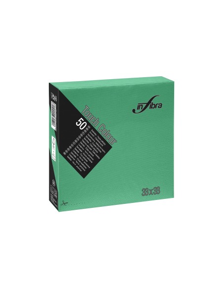 Infibra serviettes 33x33 2 plis vert pc.50 art 0299