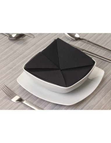 Infibra Servietten 33x33 2-lagig schwarz 50 Stück Art. 0335