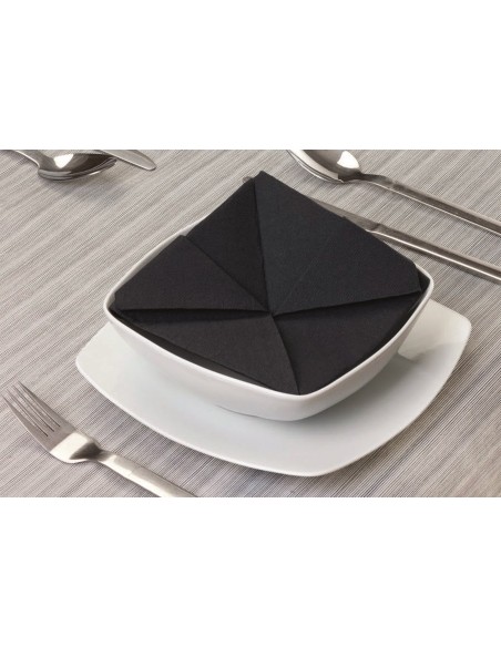 Infibra Servietten 33x33 2-lagig schwarz 50 Stück Art. 0335