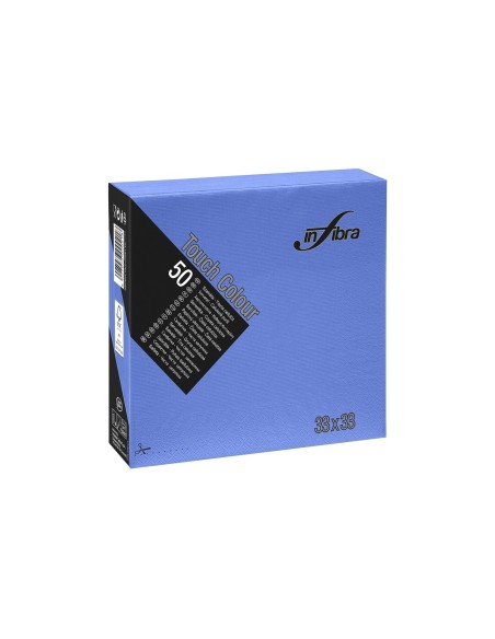 Infibra tovaglioli 33x33 2 veli blu pz.50 art 0300