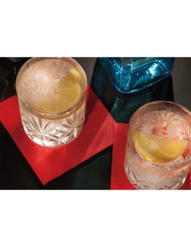 Infibra serviettes 24x24 2 plis pc rouges. 100 art. 0265