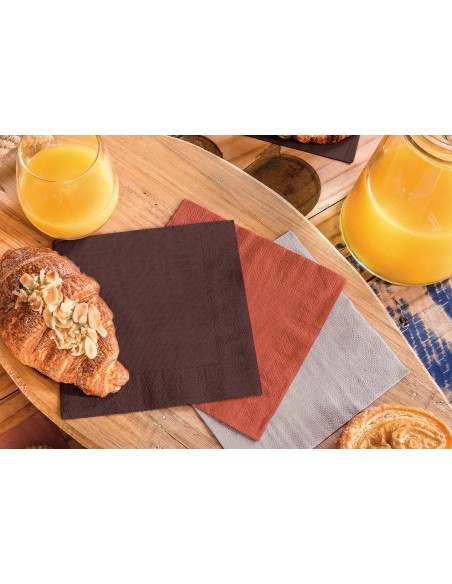 Infibra tovaglioli 24x24 2 veli grigio pz. 100 art 0496