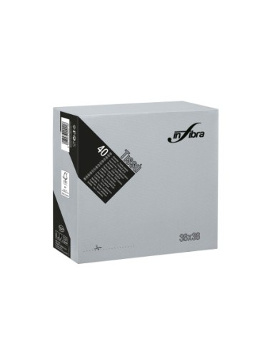 Infibra tovaglioli 38x38 2 velitissu' grigio pz.40 art 0531