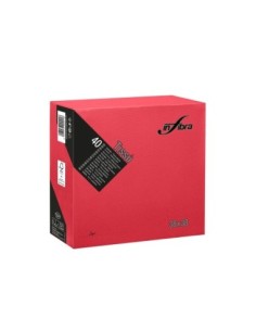 Infibra tovaglioli 38x38 2 veli tissu' rosso pz.40 art 0457