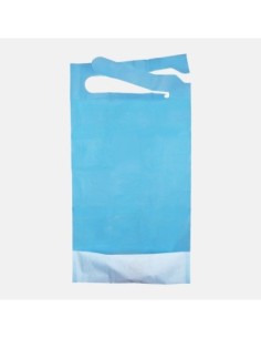 Wasserdichter Einweg-Knebelhandschuh mit Kunst-Latztasche