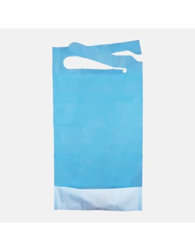 Wasserdichter Einweg-Knebelhandschuh mit Kunst-Latztasche