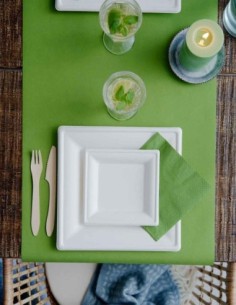 DUNI Plaque carrée 16 x 16 cm Blanc 2