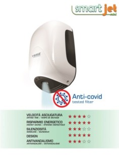 VAMA ASCIUGAMANI ELETTRICO SMART JET MINI 900W ABS BIANCO ART. SMART JET MINI BF 2