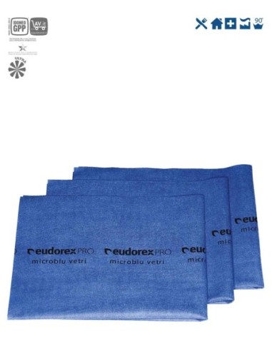 Eudorex microblue glass cloth pcs. 5 Art.853 Ultramicrofibre