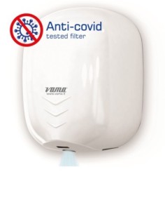 VAMA SÈCHE-MAINS ÉLECTRIQUE ECOJET 1100 W POLYPROPYLÈNE BLANC art. STREAM DRY UV ABS