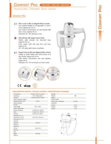  CON FINITURE CROMATE ART. COMFORT-PRO