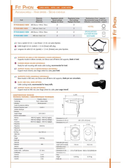 ABS SCHWARZ ART. BLACK FIT HAARTROCKNER