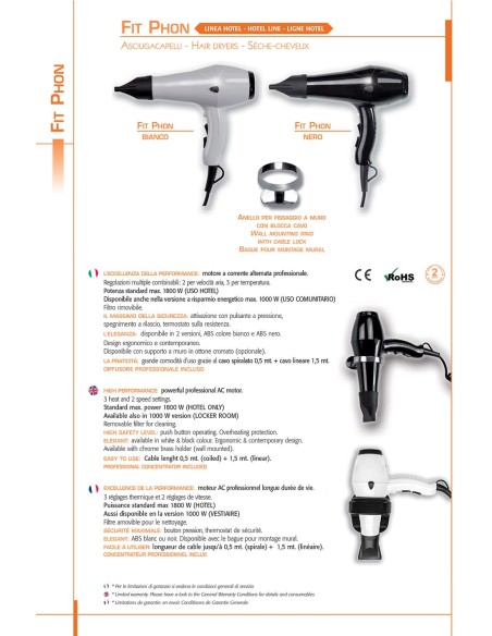 VAMA HOTEL SÈCHE-CHEVEUX 1800 W