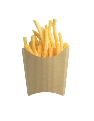 PAPERLYNEN CHIPS BOX IN KRAFT HAVANA KARTON PACKUNG MIT 500 ARTSW-CHIPSBOX-L