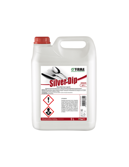 FIRMA SILVER DIP DEOXYDIZING POUR CUVE DE NETTOYAGE DE L’ARGENT ET DES MÉTAUX LÉGERS 5 LT