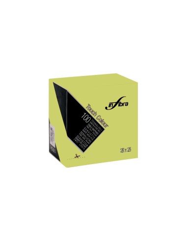 INFIBRA SERVIETTEN 24X24 2-LAGIG LIME GRÜN STK. 100 ZELLULOSE 100 % TOUCH-SYSTEM-EFFEKT. Umweltzeichen und FSC
