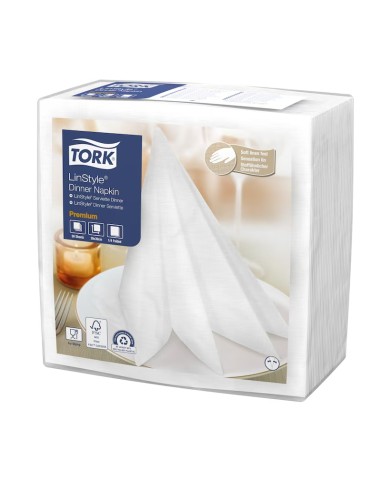 TORK SERVIETTEN 39X39 LINSTYLE WEISS 50 STÜCK...