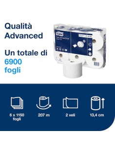 PAPIER TOILETTE TORK SMARTONE PURE T8 PCS. 6  472242 2