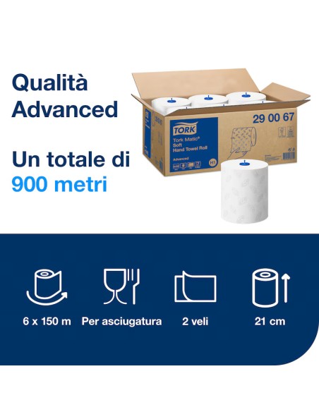 TORK TORK ADV HAND TOWEL ROLL H1 2 V. PZ.6  290067