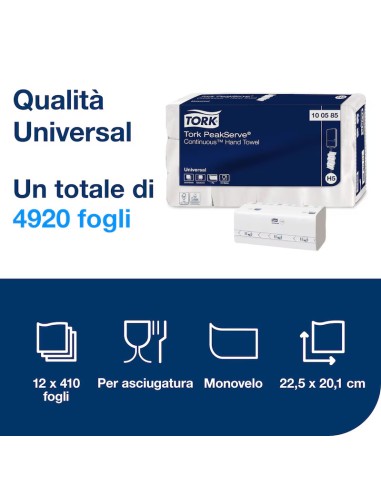 TORK ASCIUGAMANI TORK PEAKSERVE H5 12x410 100585
