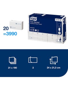 TORK SERVIETTES PLIÉES « Z » UNIVERSAL H2 21x23 PCS.3.990... 2