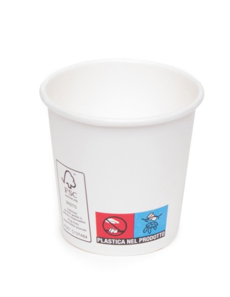 PAPERLYNEN. Bicchieri in polpa di cellulosa e PLA. 