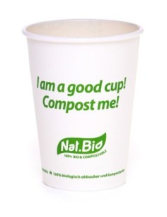 PAPERLYNEN. Verres en pâte de cellulose et PLA.